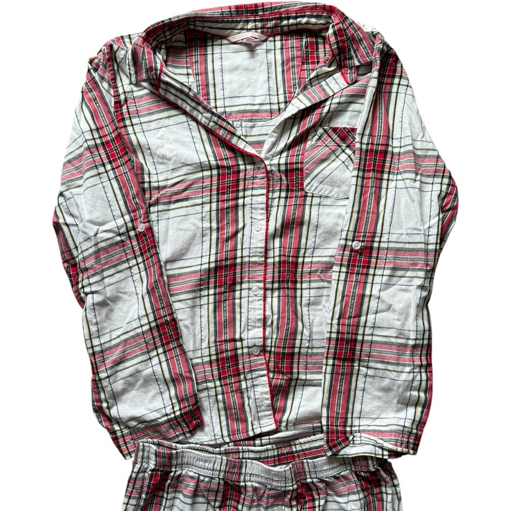 Victoria's Secret Plaid Pajama Set Soft Flannel Sleepwear